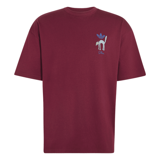 adidas Snowball Graphic Oversized T-shirt Maroon
