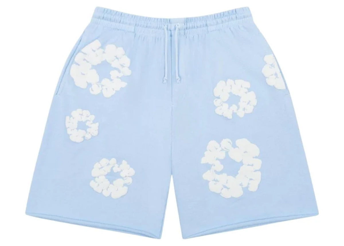 Denim Tears The Cotton Wreath Sweatshorts Powder Blue