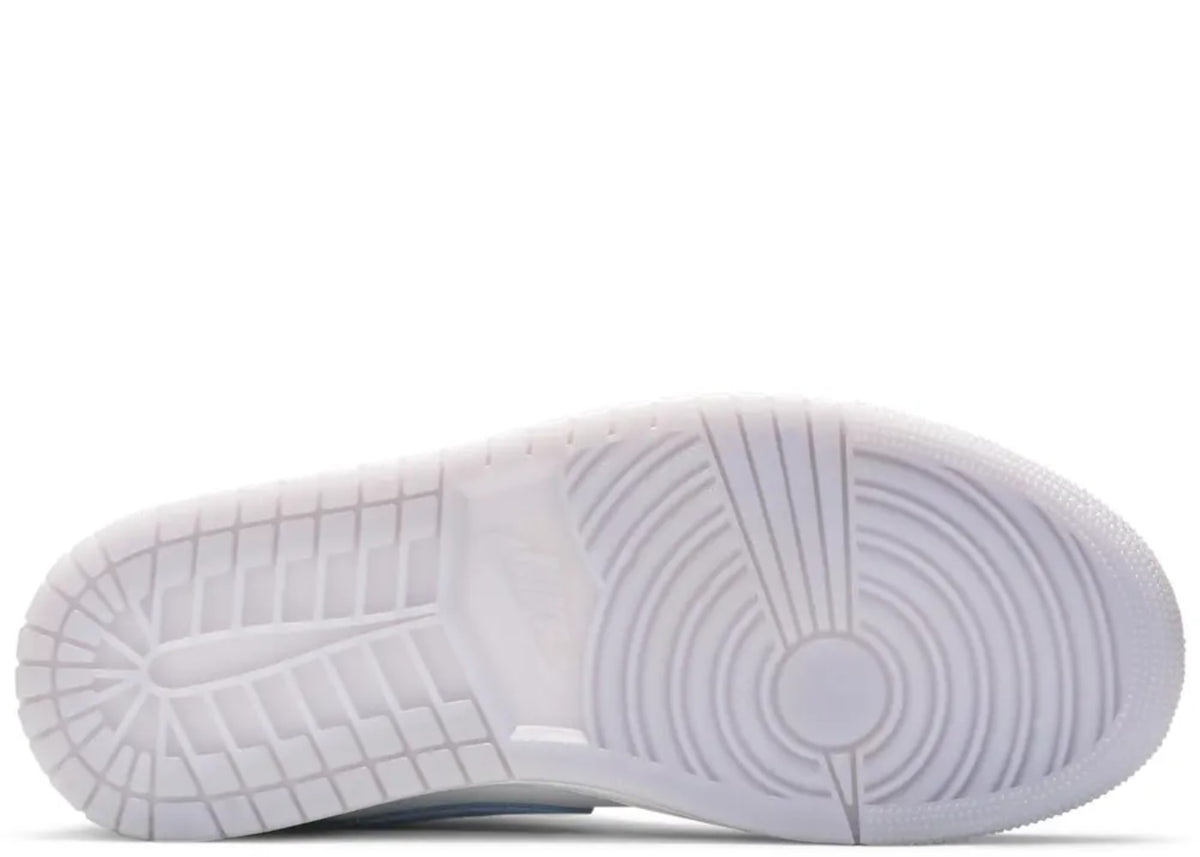 Air Jordan 1 Mid Wolf Grey Aluminum Blue (Women's)