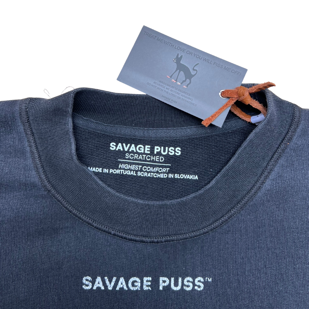 Savage Puss™ vintage heavy crewneck