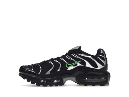 Nike Air Max Plus Black Green Strike Metallic Silver (GS)