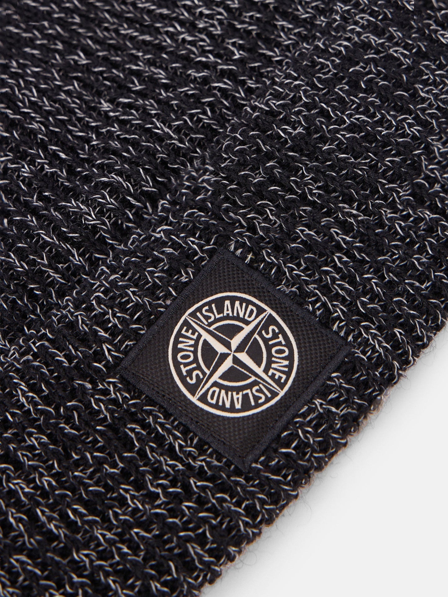 Stone Island Knit Reflective Hat Beanie Black