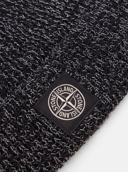 Stone Island Knit Reflective Hat Beanie Black