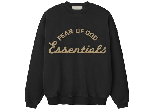 Fear of God Essentials 90's Crewneck Sweatshirt Faded Black