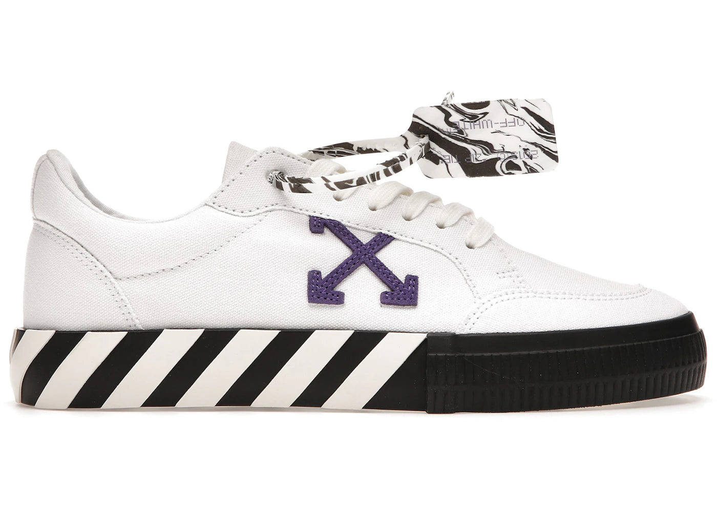 Off-White Vulcanized Vulc Low Top Canvas Sneakers White Purple (SS21)