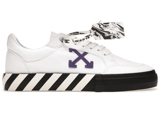 Off-White Vulcanized Vulc Low Top Canvas Sneakers White Purple (SS21)