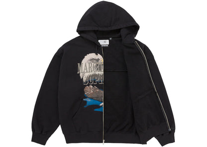 Supreme MM6 Maison Margiela Eagle Zip Up Hooded Sweatshirt Black