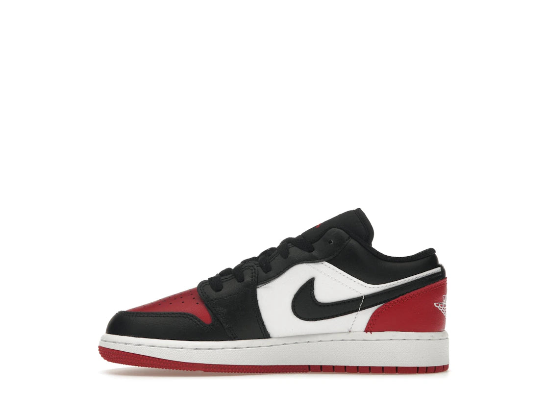 Jordan 1 Low Bred Toe 2.0 (GS)