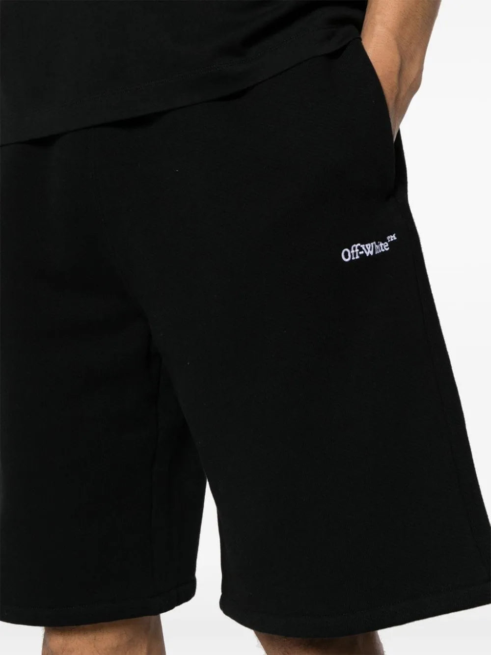 Off White Bandana Arrow Skate Sweat Shorts Black