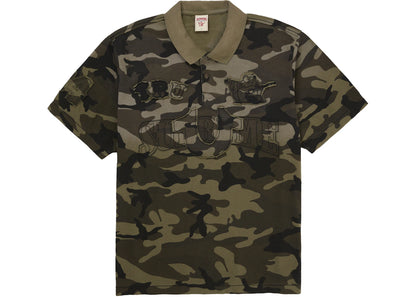 Supreme True Religion Applique Polo Woodland Camo Green