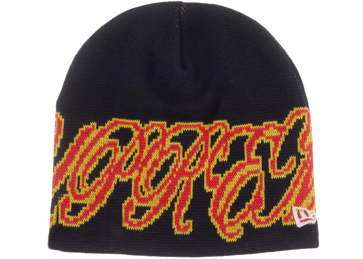 Supreme New Era Cursive Beanie Navy