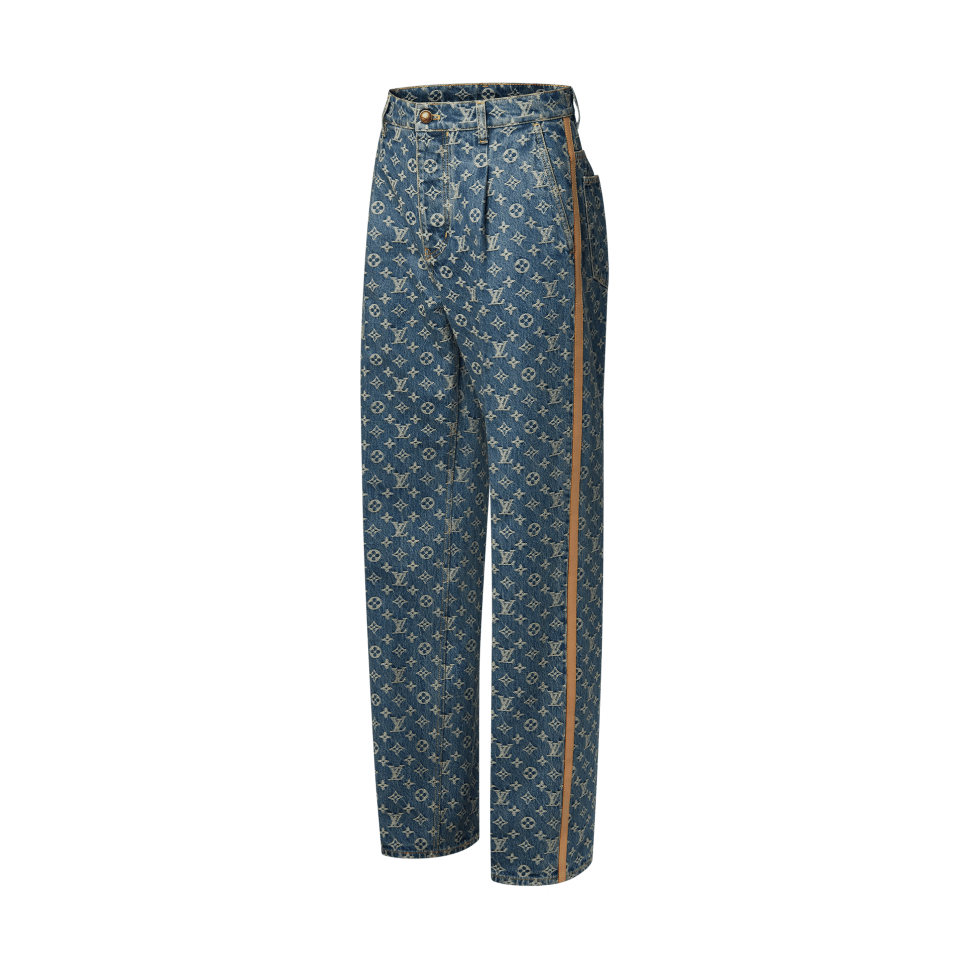 Louis Vuitton Monogram Denim Tailored Pants Indigo