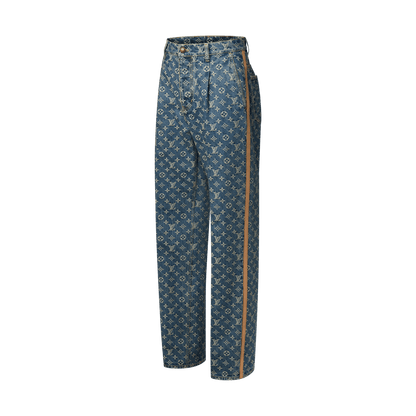 Louis Vuitton Monogram Denim Tailored Pants Indigo