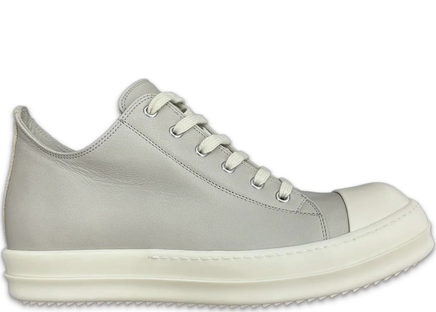 Rick Owens Low Ramones Sneakers Pearl Milk Grey