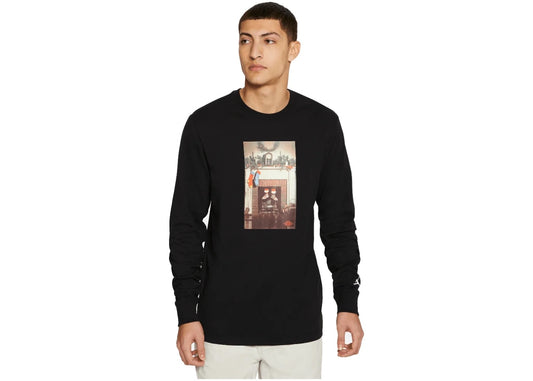 Jordan Jumpman Chimney Men's Long-Sleeve T-Shirt Black/White