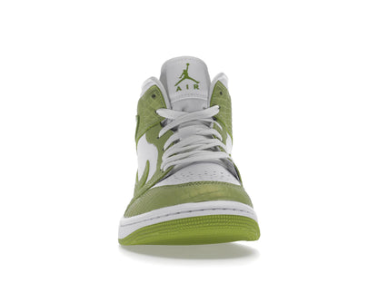Jordan 1 Mid Green Python (Women's)