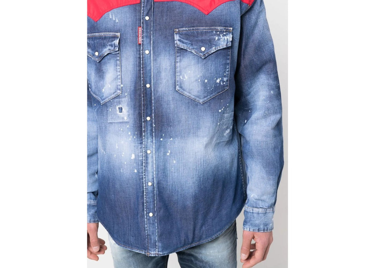 Dsquared2 Hybrid Denim Jacket Blue