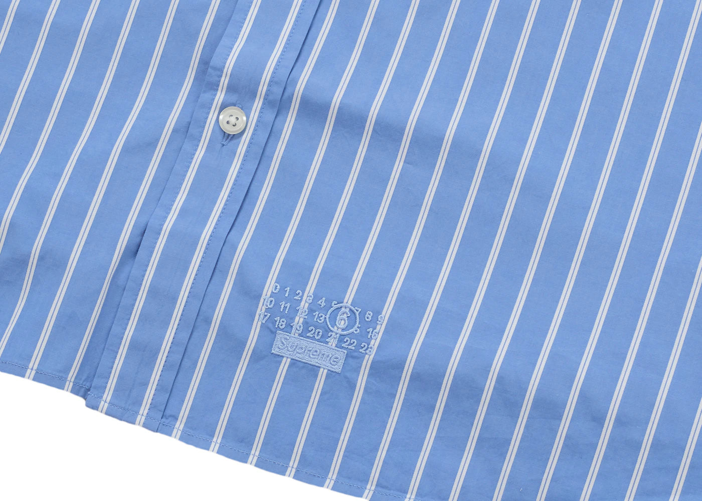 Supreme MM6 Maison Margiela Stripe Shirt Blue