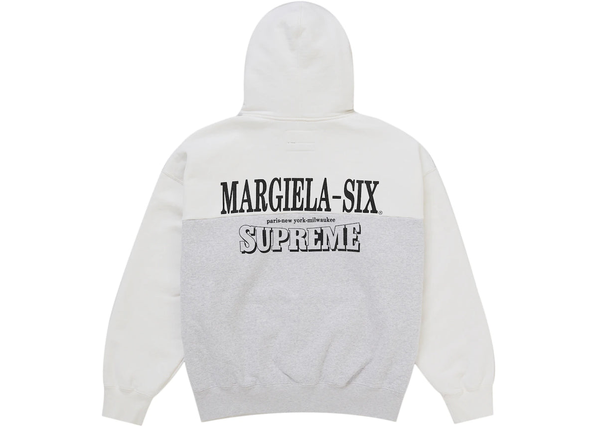 Supreme MM6 Maison Margiela Eagle Zip Up Hooded Sweatshirt White