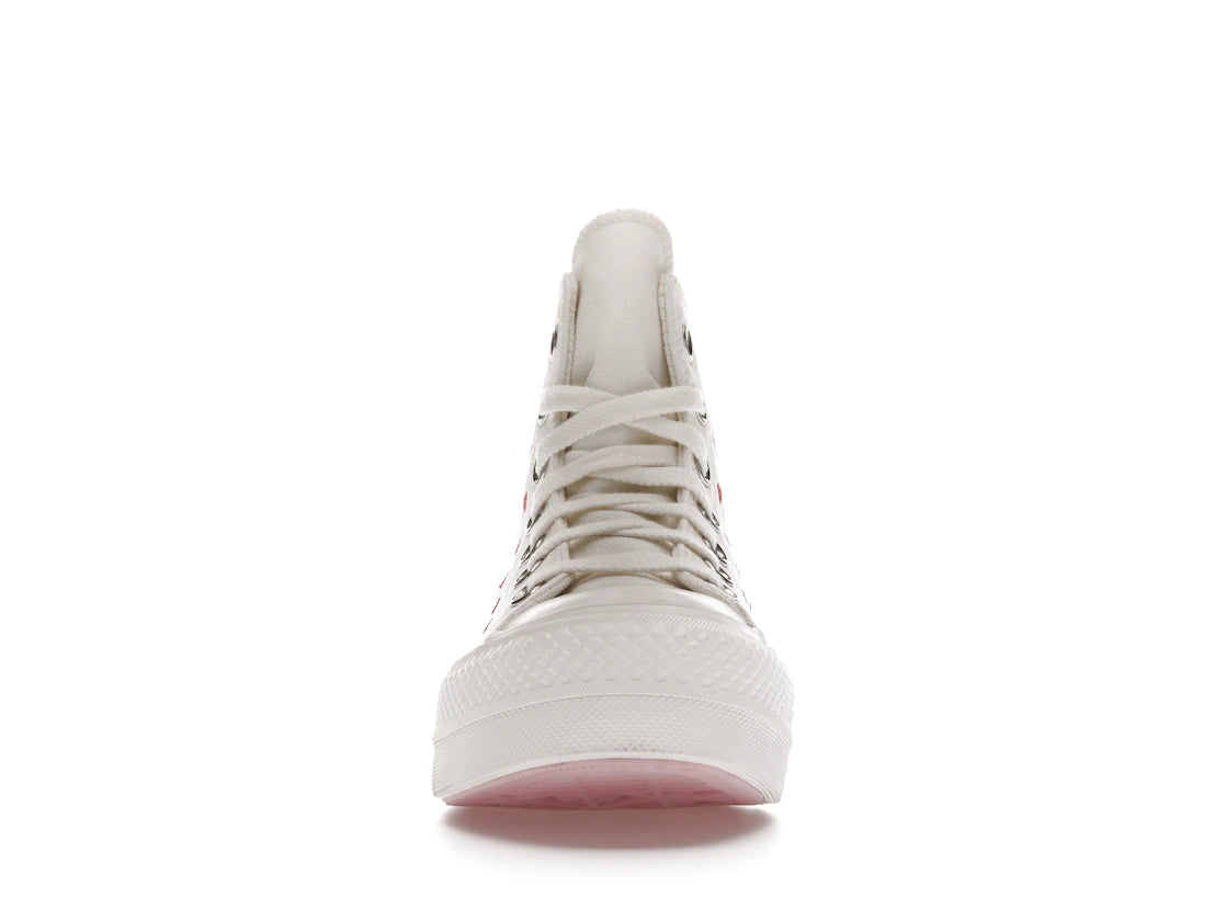 Converse Chuck Taylor All Star Lift Hi White Red (Women's)