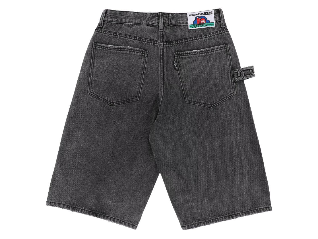 Stingwater Big Groe Jean Shorts Washed Out Acid Black