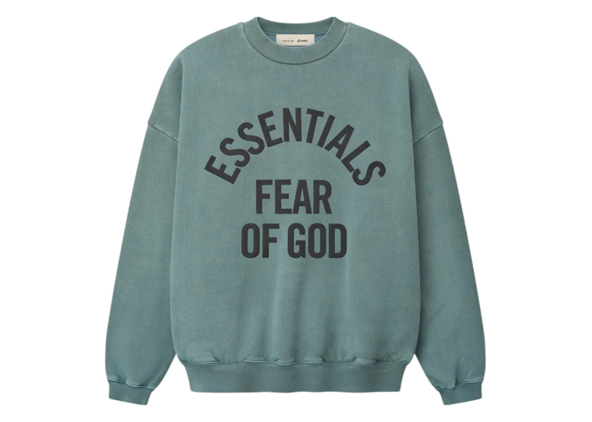 Fear of God Essentials Campus 90's Crewneck Sweatshirt Faded Coastal