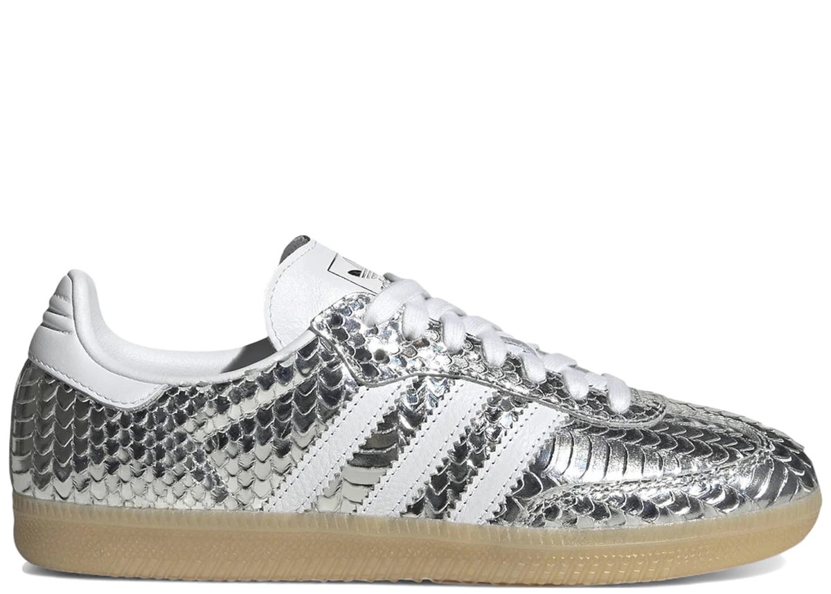 adidas Samba OG Patent Snakeskin Silver Metallic (Women's)