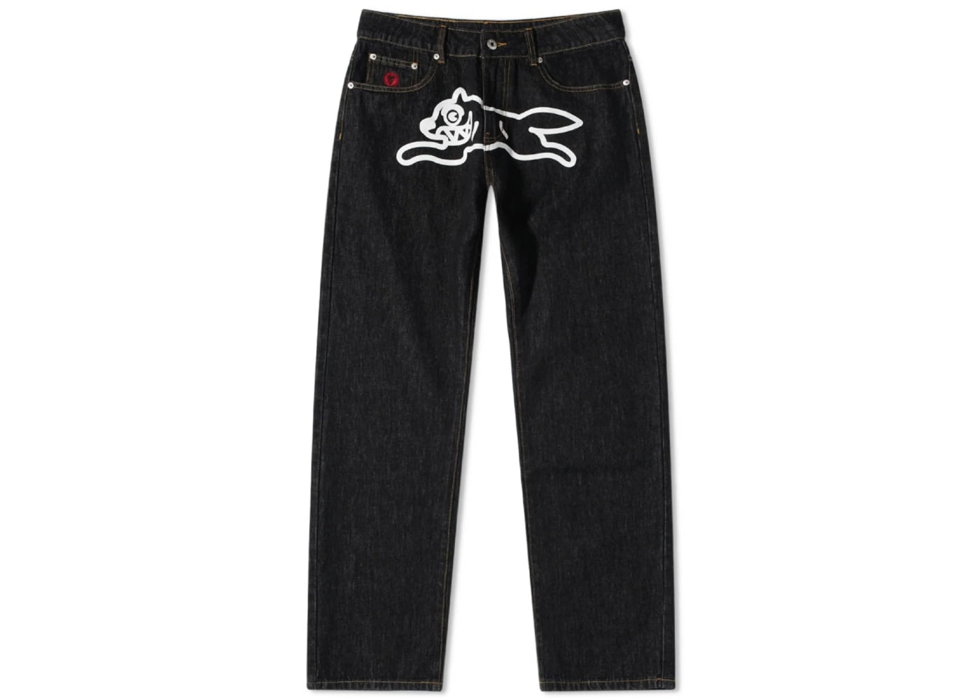 ICECREAM Running Dog Denim Pants Black
