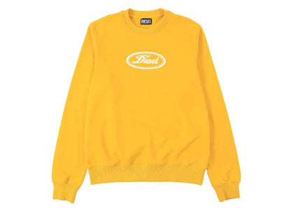 Diesel Oval Script Logo Sweatshirt Yellow