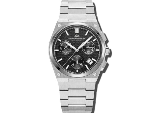 Christophe Duchamp Attitude Chrono - Black Dial & 316L Stainless Steel Strap CD8802-01