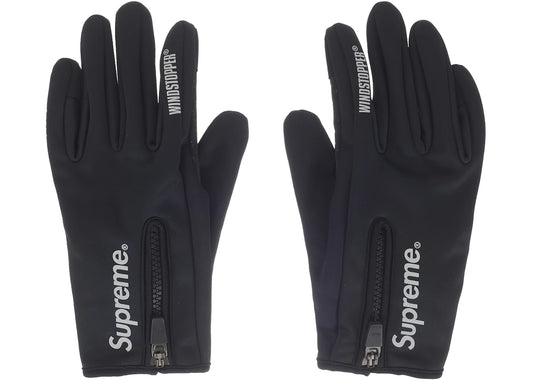 Supreme WINDSTOPPER Zip Gloves (FW25) Black