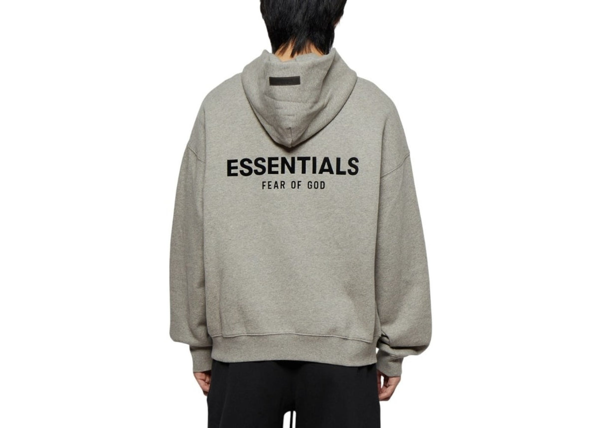 Fear Of God Essentials Hoodie Dark Oatmeal Grey