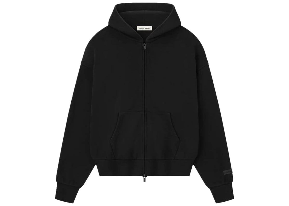 Fear of God Essential Fleece Zip Up Hoodie Black
