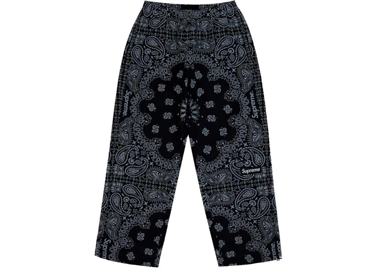Supreme Reflective Bandana Track Pant Black