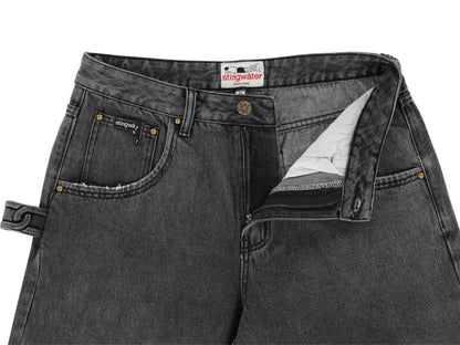 Stingwater Big Groe Jean Shorts Washed Out Acid Black