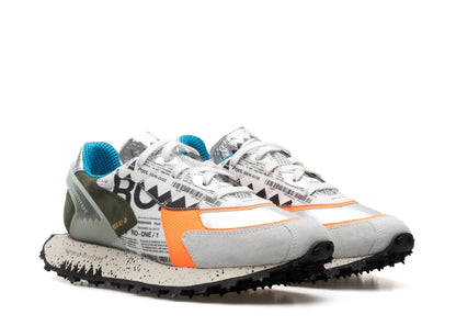 Run Of Ro1 Jet Seude Nylon Sneakers White