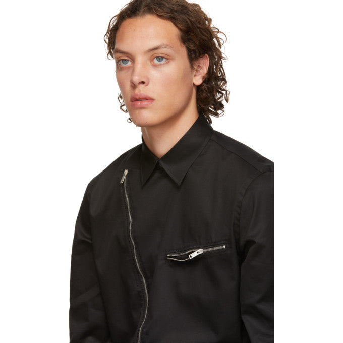 Givenchy Asymmetric Zip Shirt Black