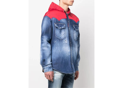 Dsquared2 Hybrid Denim Jacket Blue