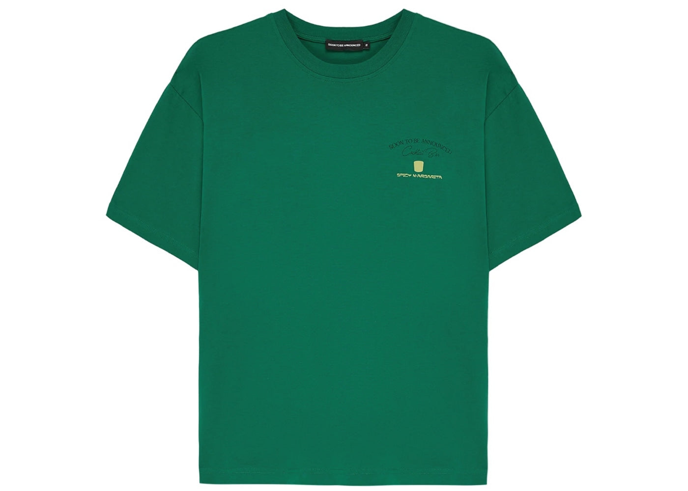 Soon To Be Announced Relax Mold Green Crew Neck Printed T-shirt