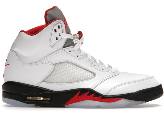 Air Jordan 5 Retro Fire Red Silver Tongue White (2020)