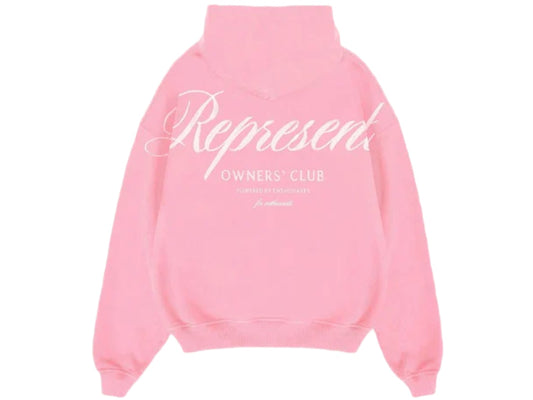 Represent Owners Club Script Hoodie Pink