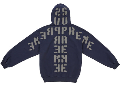Supreme Mirrored Applique Hooded Sweatshirt Navy