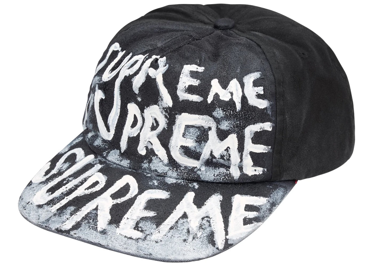 Supreme Painted 5-Panel Hat Cap Black