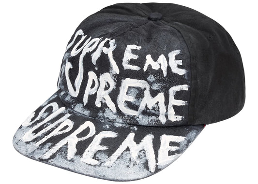Supreme Painted 5-Panel Hat Cap Black