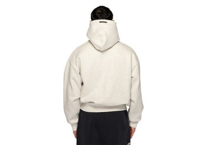 Fear of God Essentials Embossed Essentials Classic Hoodie Oatmeal Heather White
