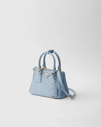 Prada Galleria Saffiano Lux leather micro bag Piccola Borsa Astrale Blue
