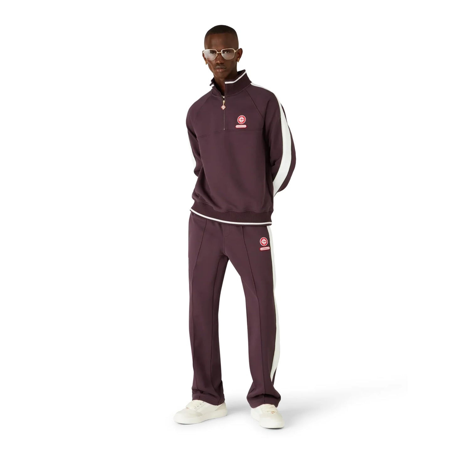 Casablanca Laurel Tape Sweatpants Dark Burgundy