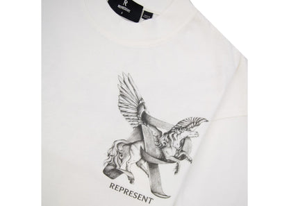 Represent Elegance In Motion T-Shirt Flat White