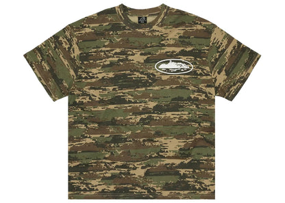 Corteiz Island Puff Print Tee Digi Green Camo