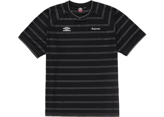 Supreme Umbro Stripe Soccer Jersey Black